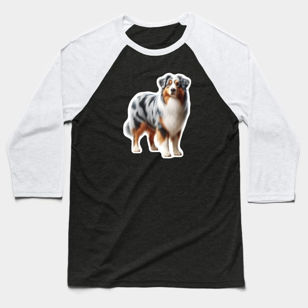 Australian Shepherd Baseball T-Shirt by millersye